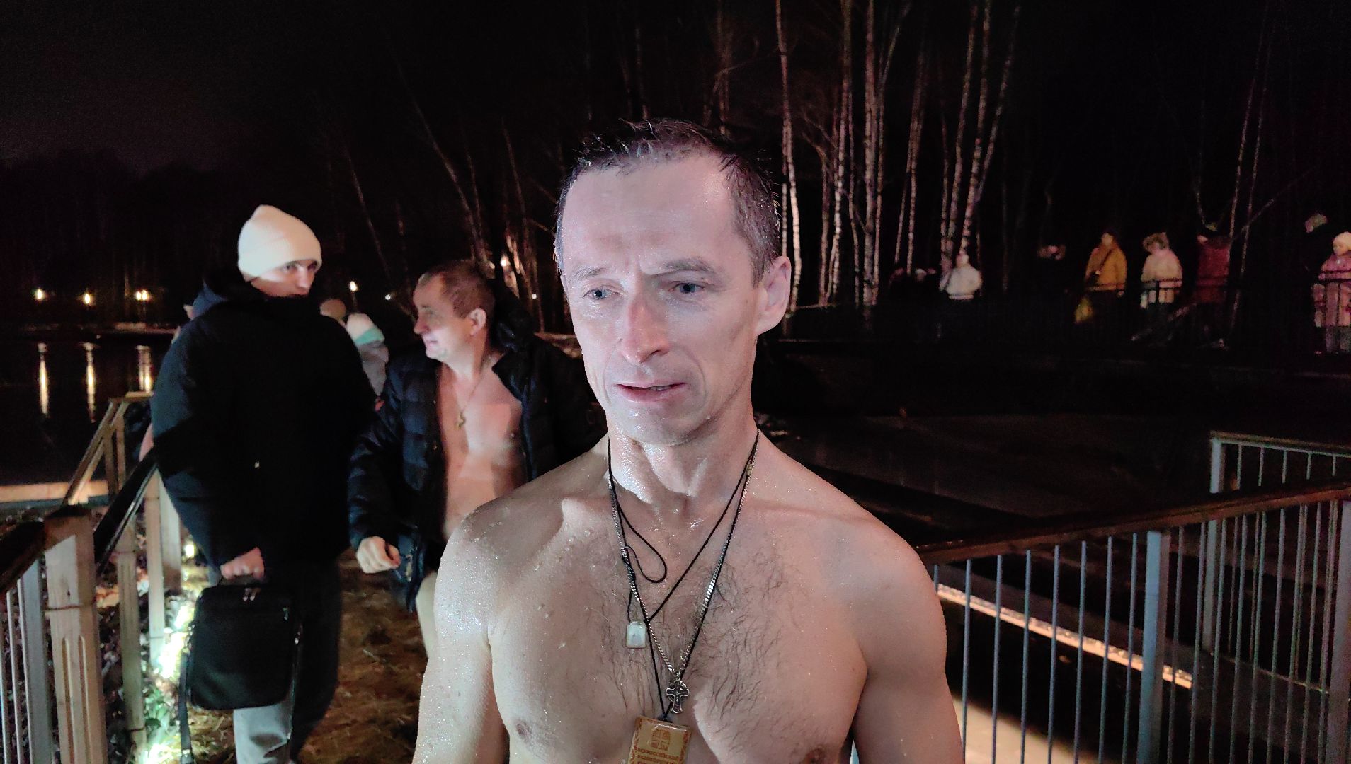 крещение, купания, купель, озеро, храм, космонавт,