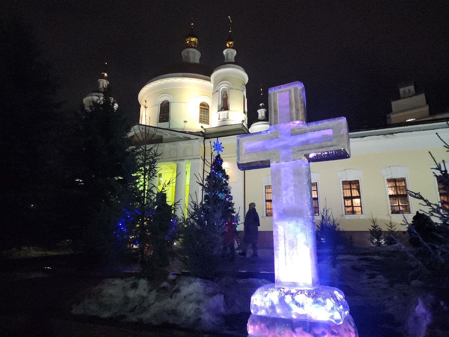 Подольск, Крещенские купания, Купель, Чин освящения воды, троицкий собор, вертикалки,