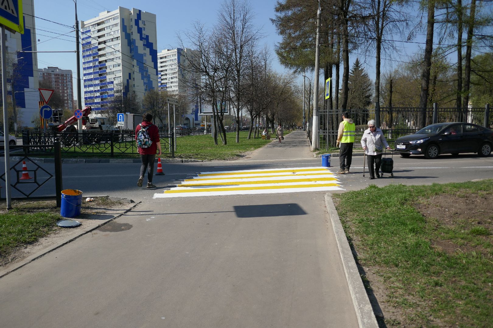 Подольск, зебра, дорожная разметка