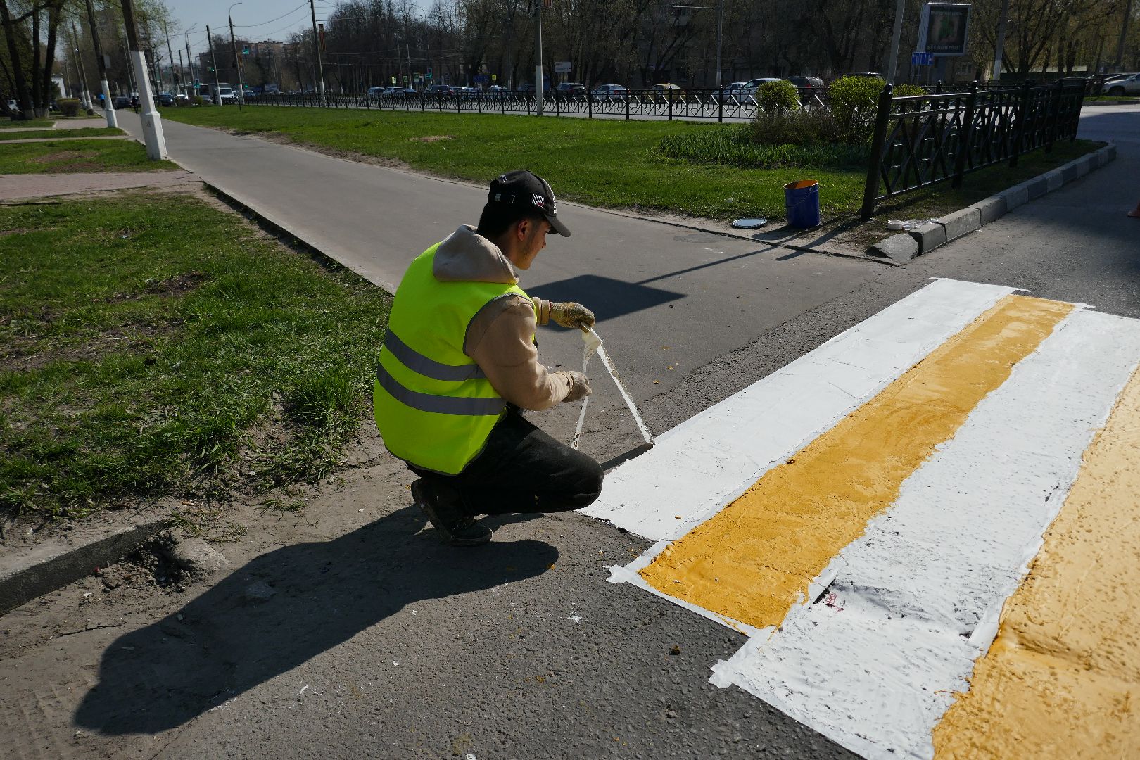 Подольск, зебра, дорожная разметка