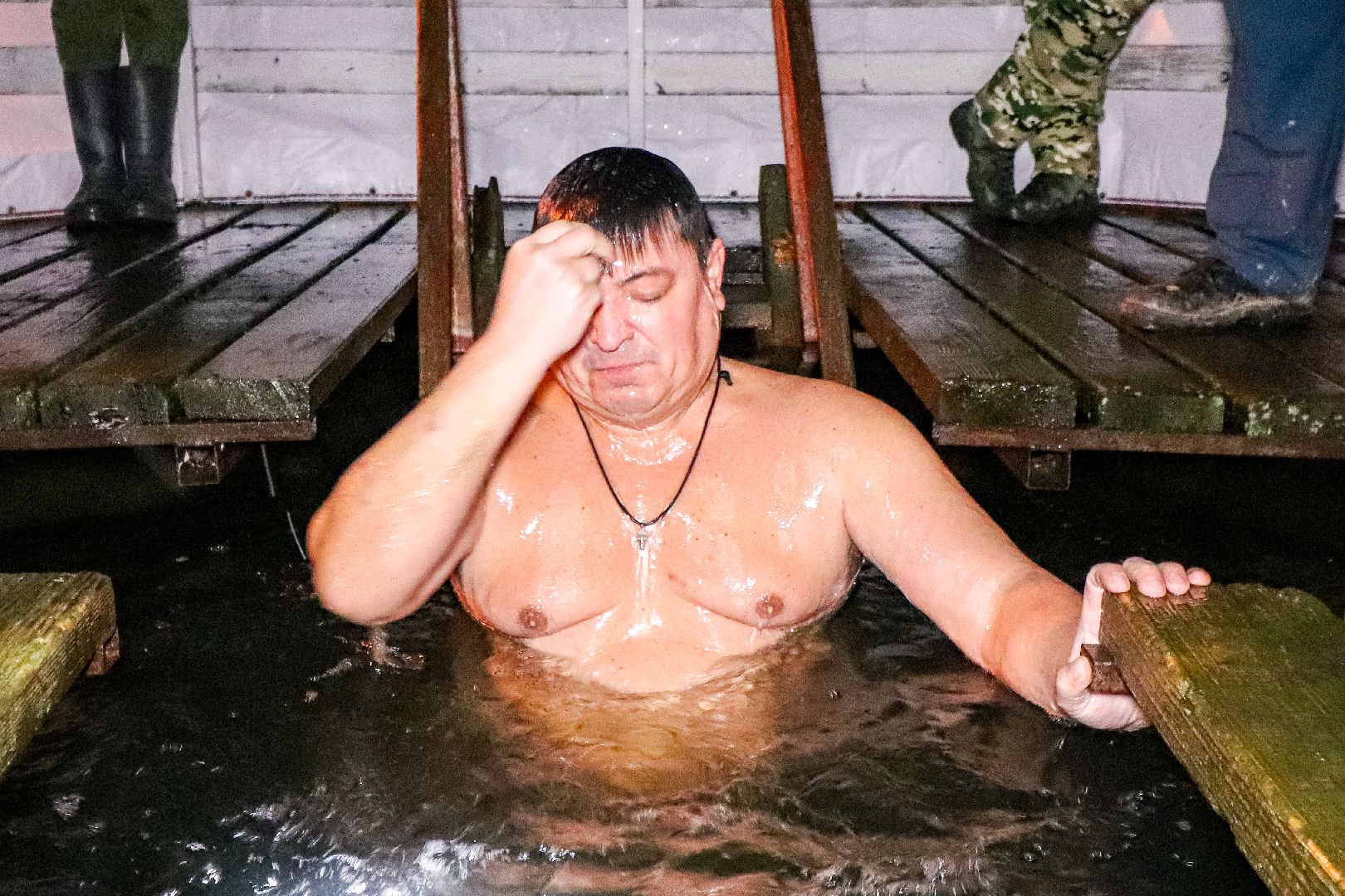 Клин, общество, крещенские купания, купели, праздники, вертикалки,