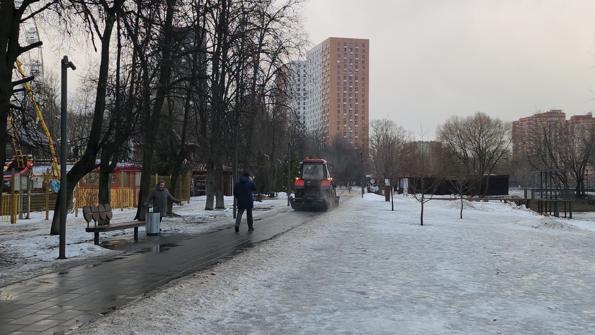 Люберцы, наташинский парк, гололед, реконструкция, вертикалки,