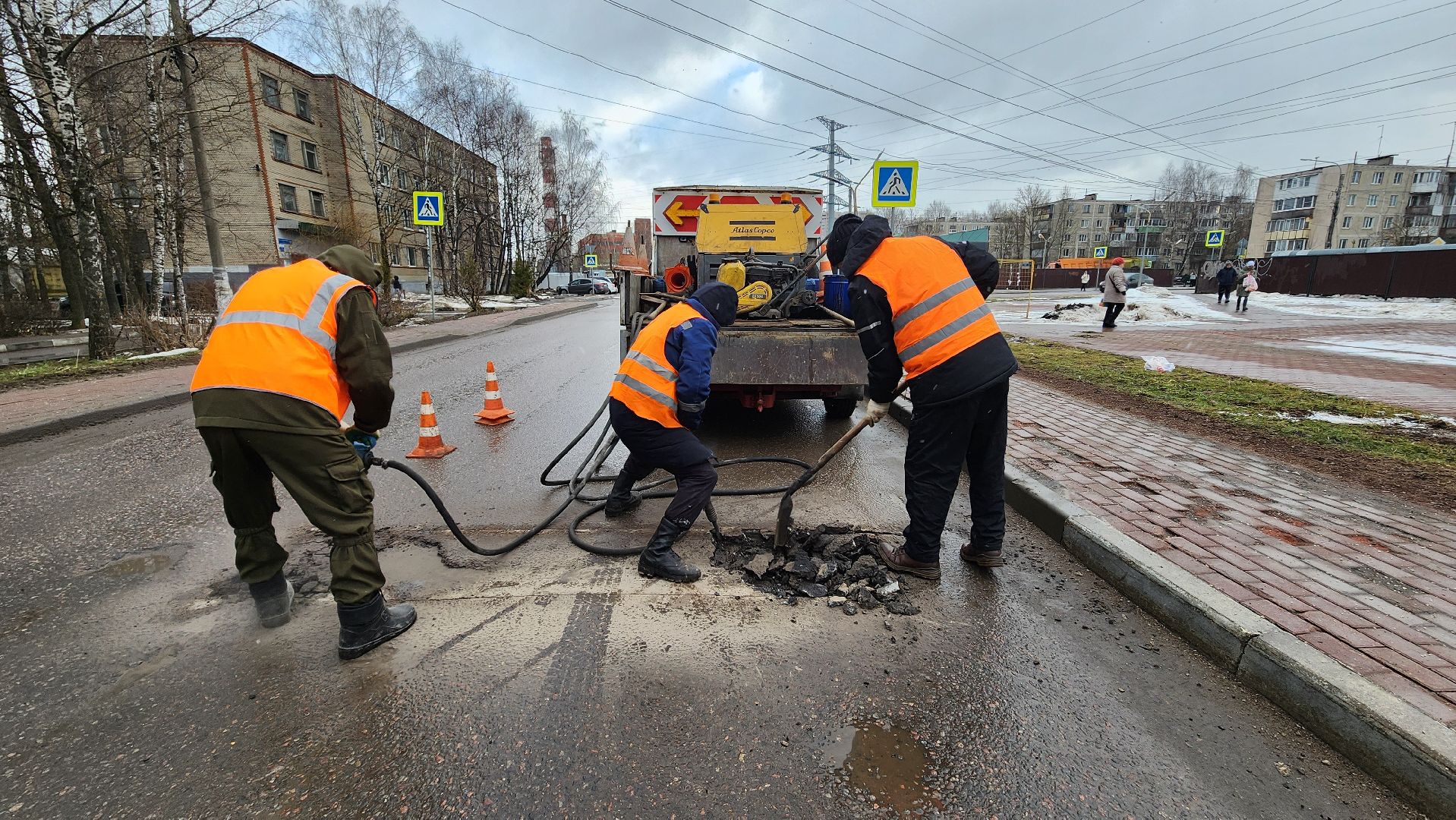 солнечногорск, вертикалки, дороги, красноармейская улица, ямочный ремонт,