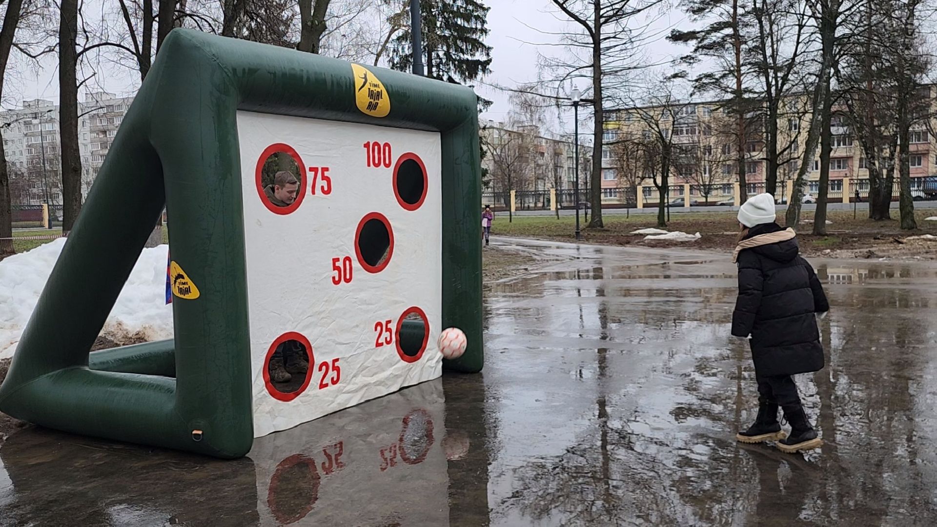 Коломна, парк мира, зима в подмосковье,