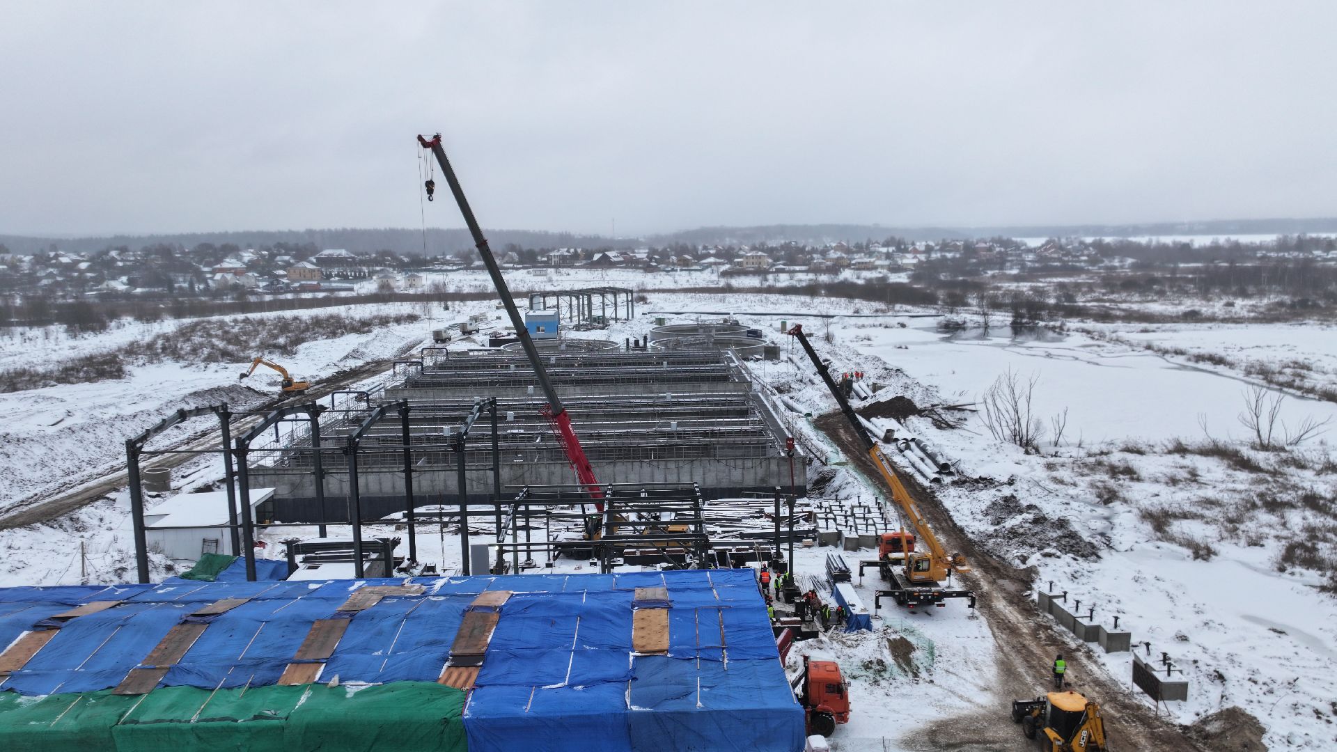 видео с коптера,солнечногорск, экология, очистные сооружения,