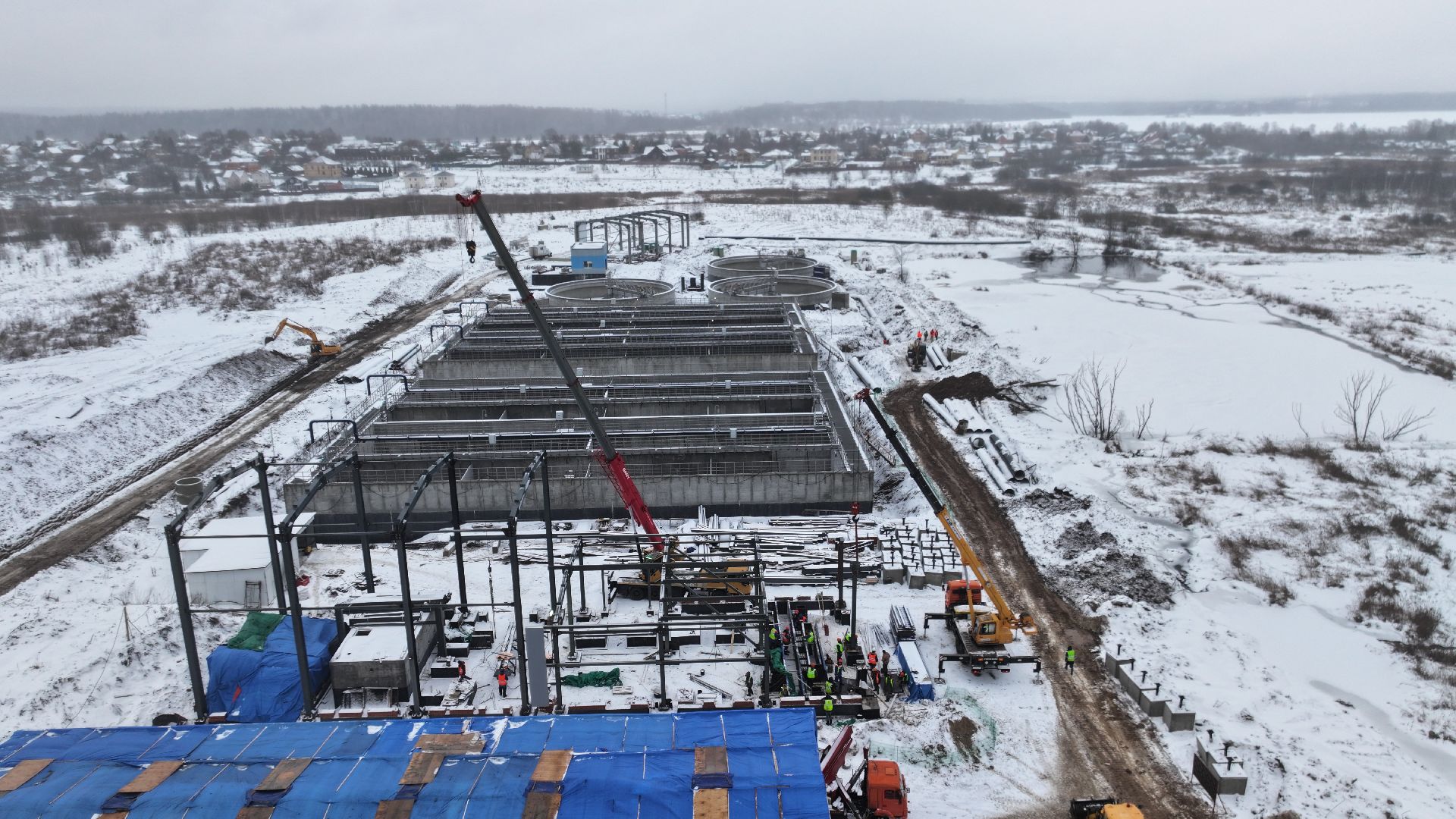 видео с коптера,солнечногорск, экология, очистные сооружения,