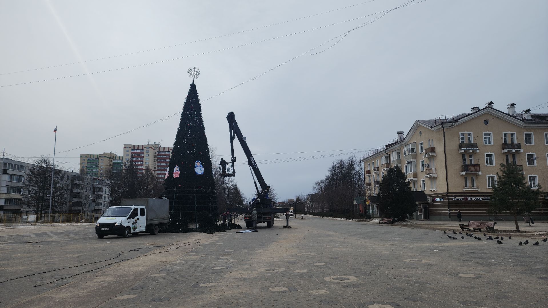 благоустройство, новогодняя елка, Лосино-Петровский,