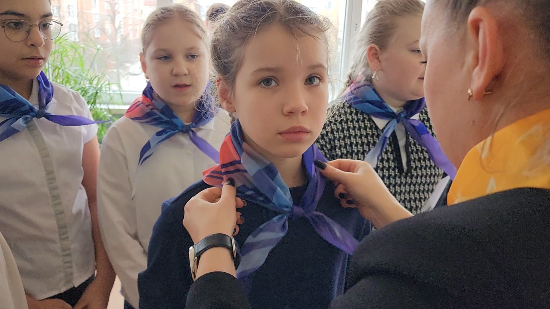 Бронницы, Орлята России, Посвяение в орлята, Школа имени Тимофеева, Дети, вертикалки,