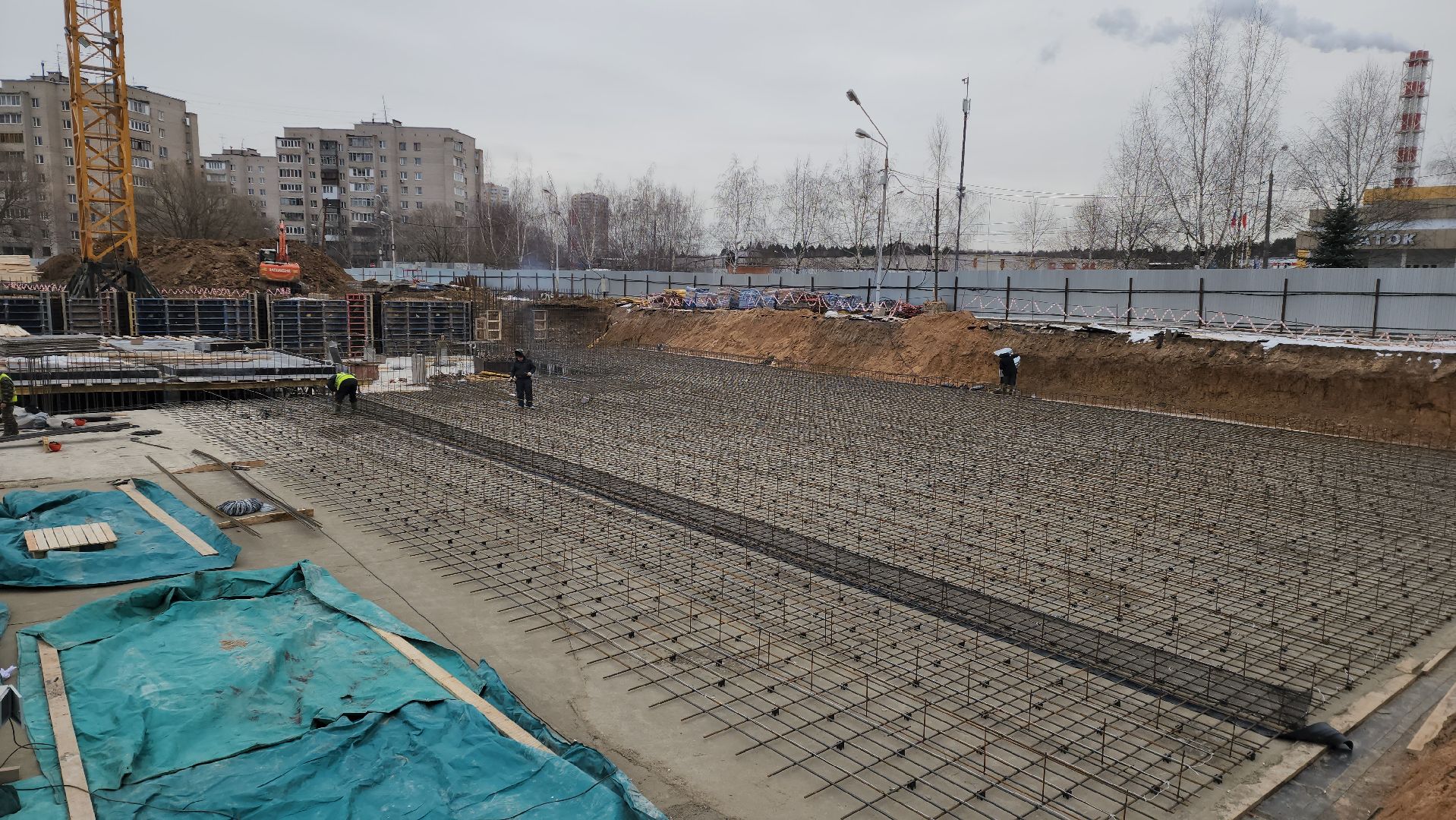 фок с бассейном, Лобня, Строительство, вертикалки,