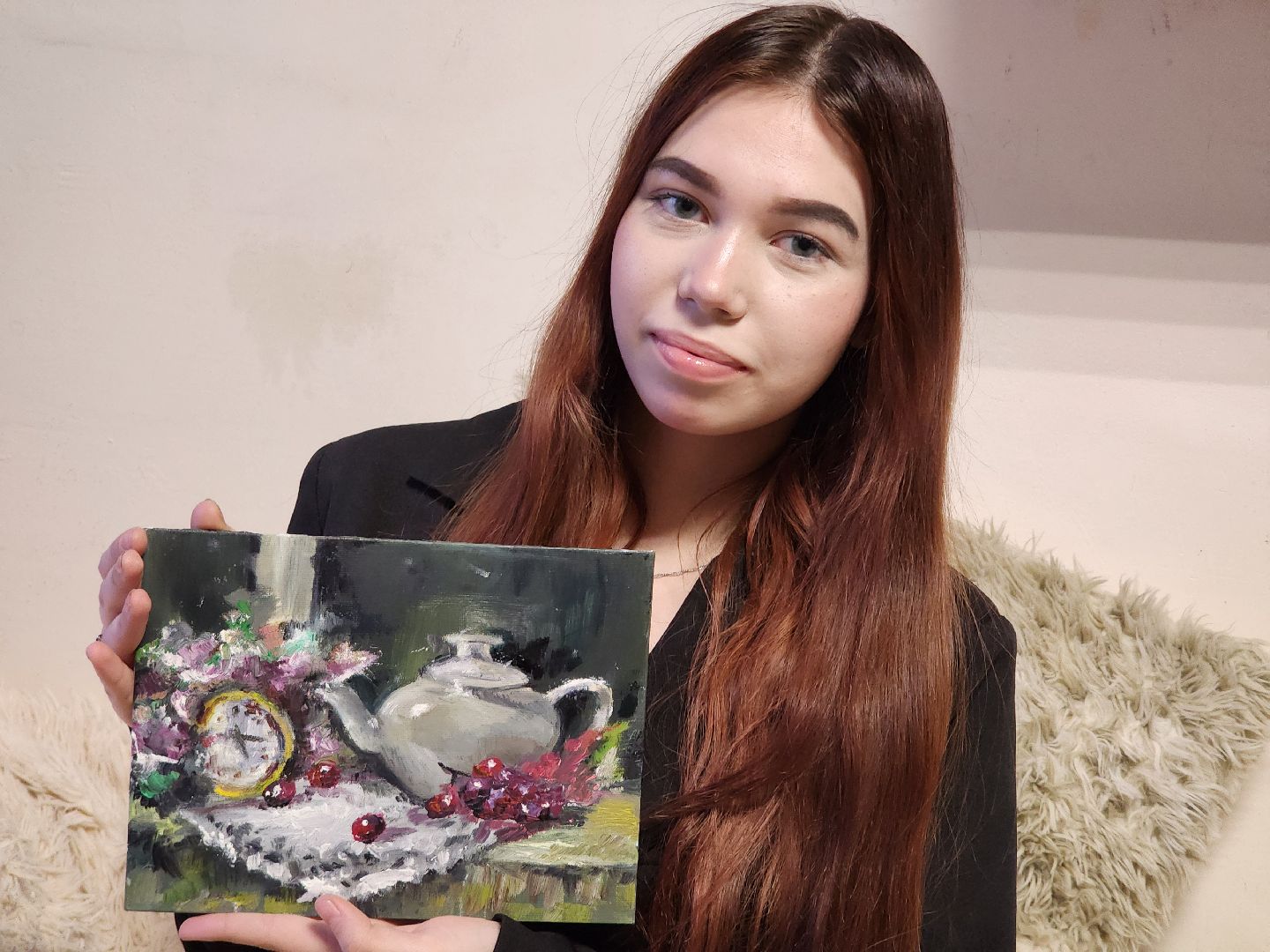 художница, картины, студент,