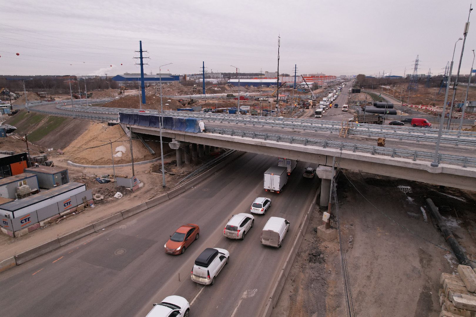 видео с коптера, дороги, ленинский го, путепровод, каширское шоссе,