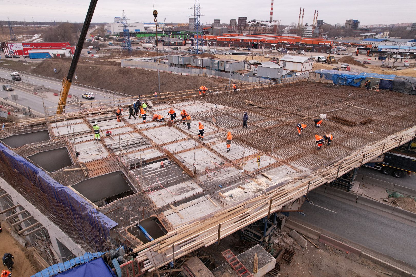 видео с коптера, дороги, ленинский го, путепровод, каширское шоссе,