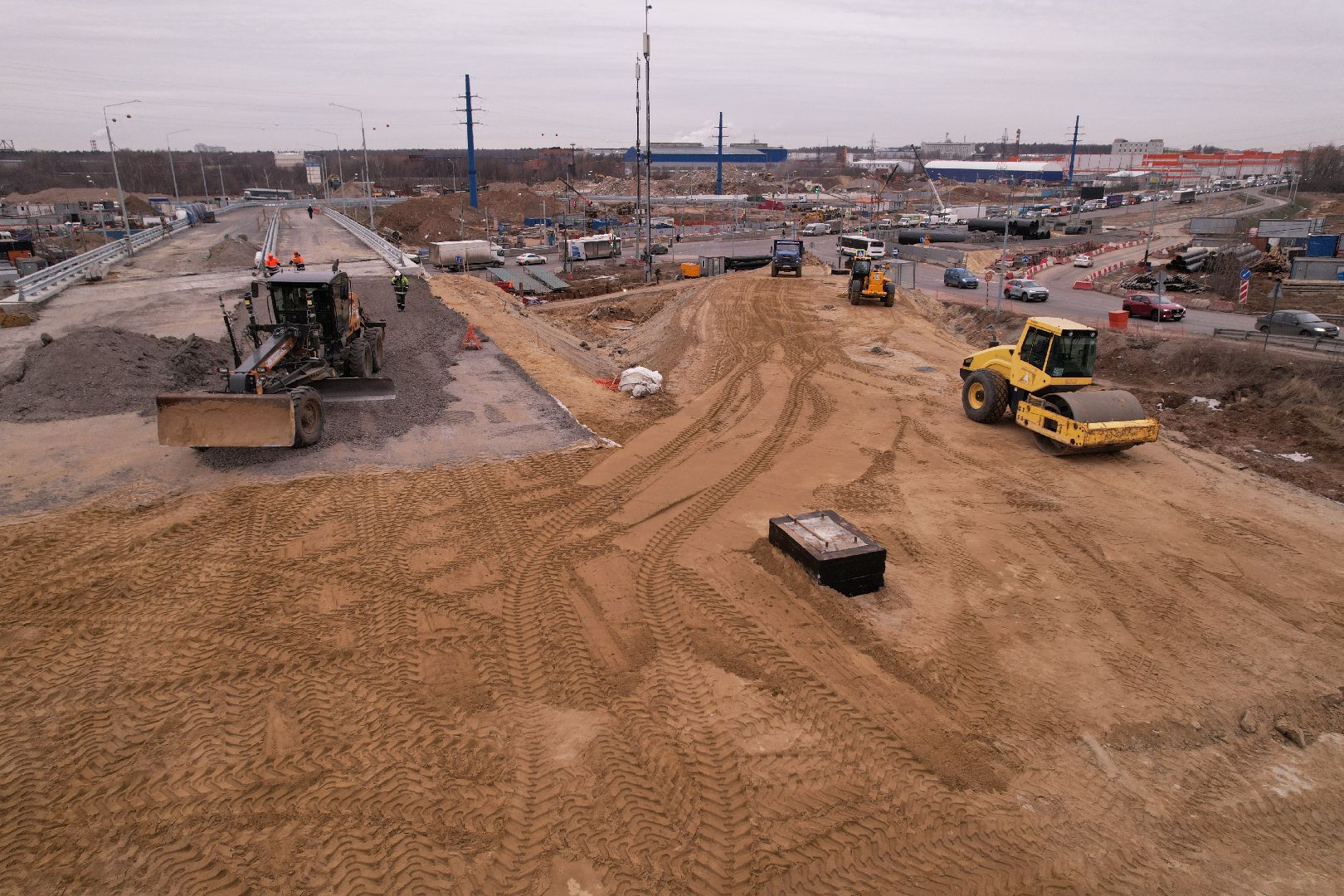 видео с коптера, дороги, ленинский го, путепровод, каширское шоссе,