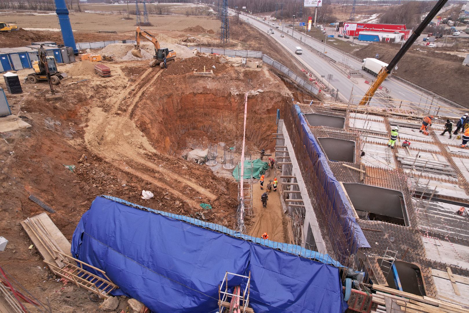 видео с коптера, дороги, ленинский го, путепровод, каширское шоссе,