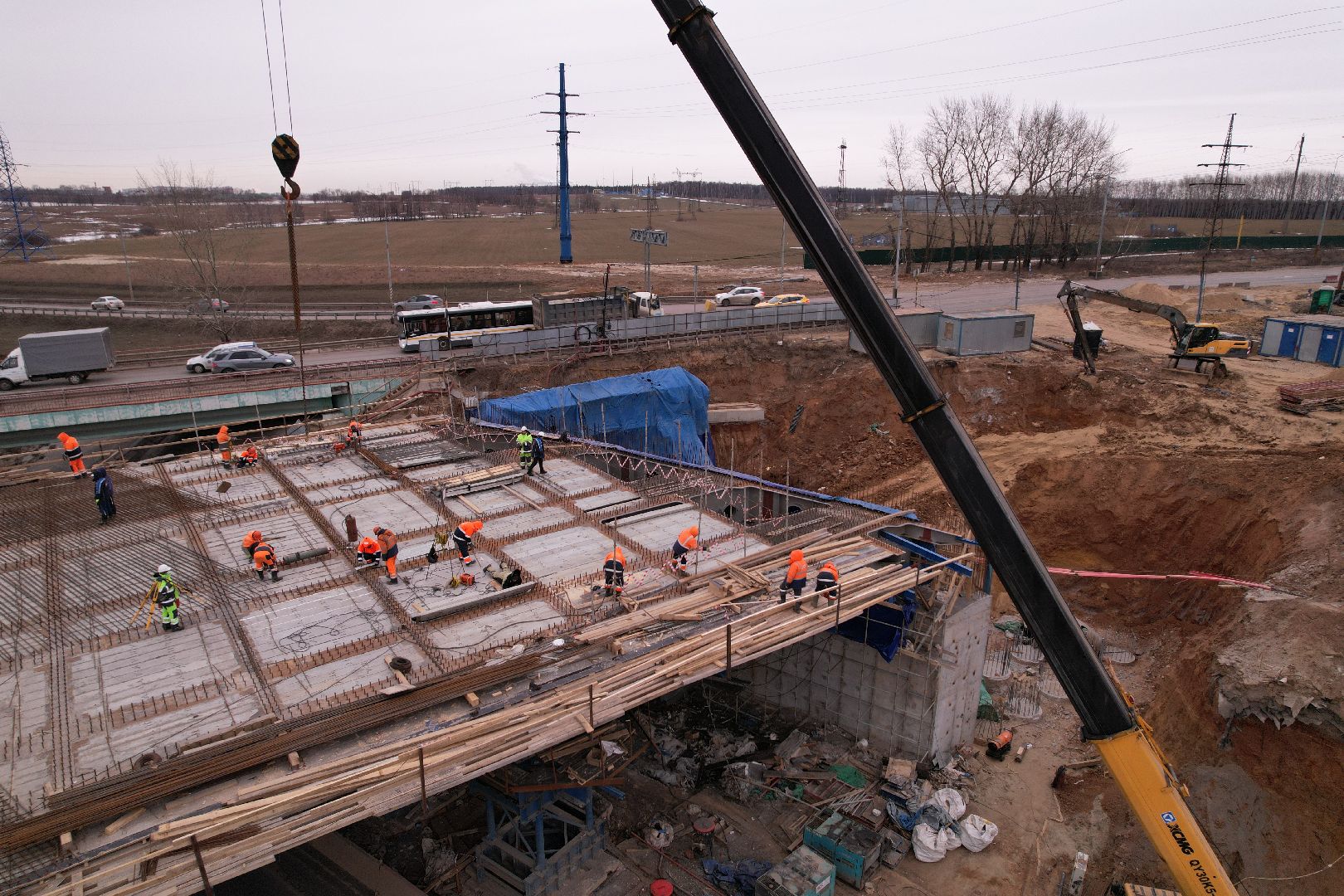 видео с коптера, дороги, ленинский го, путепровод, каширское шоссе,