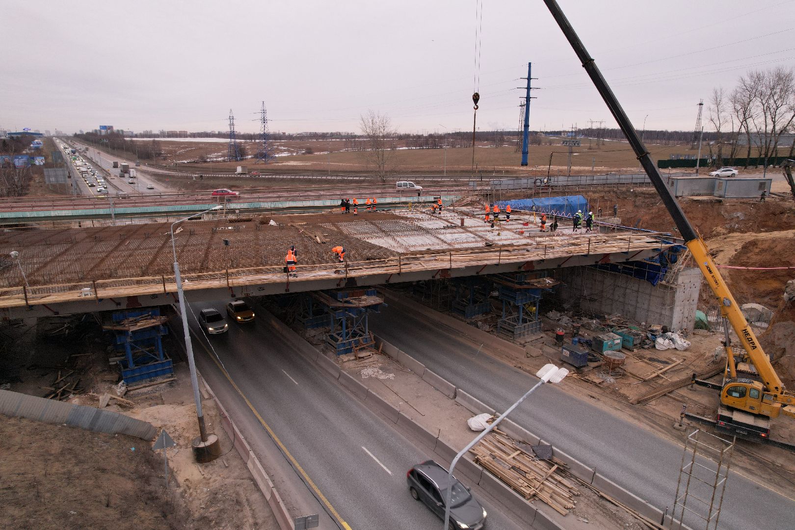 видео с коптера, дороги, ленинский го, путепровод, каширское шоссе,