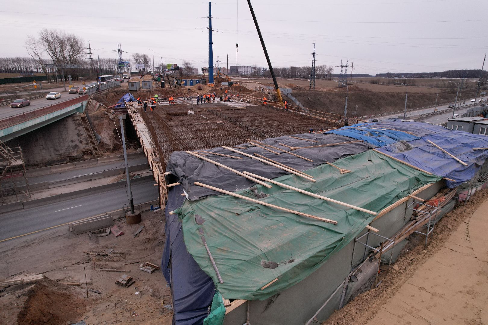 видео с коптера, дороги, ленинский го, путепровод, каширское шоссе,