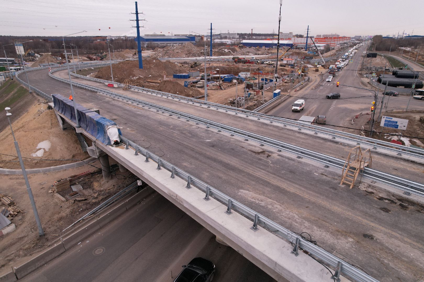 видео с коптера, дороги, ленинский го, путепровод, каширское шоссе,