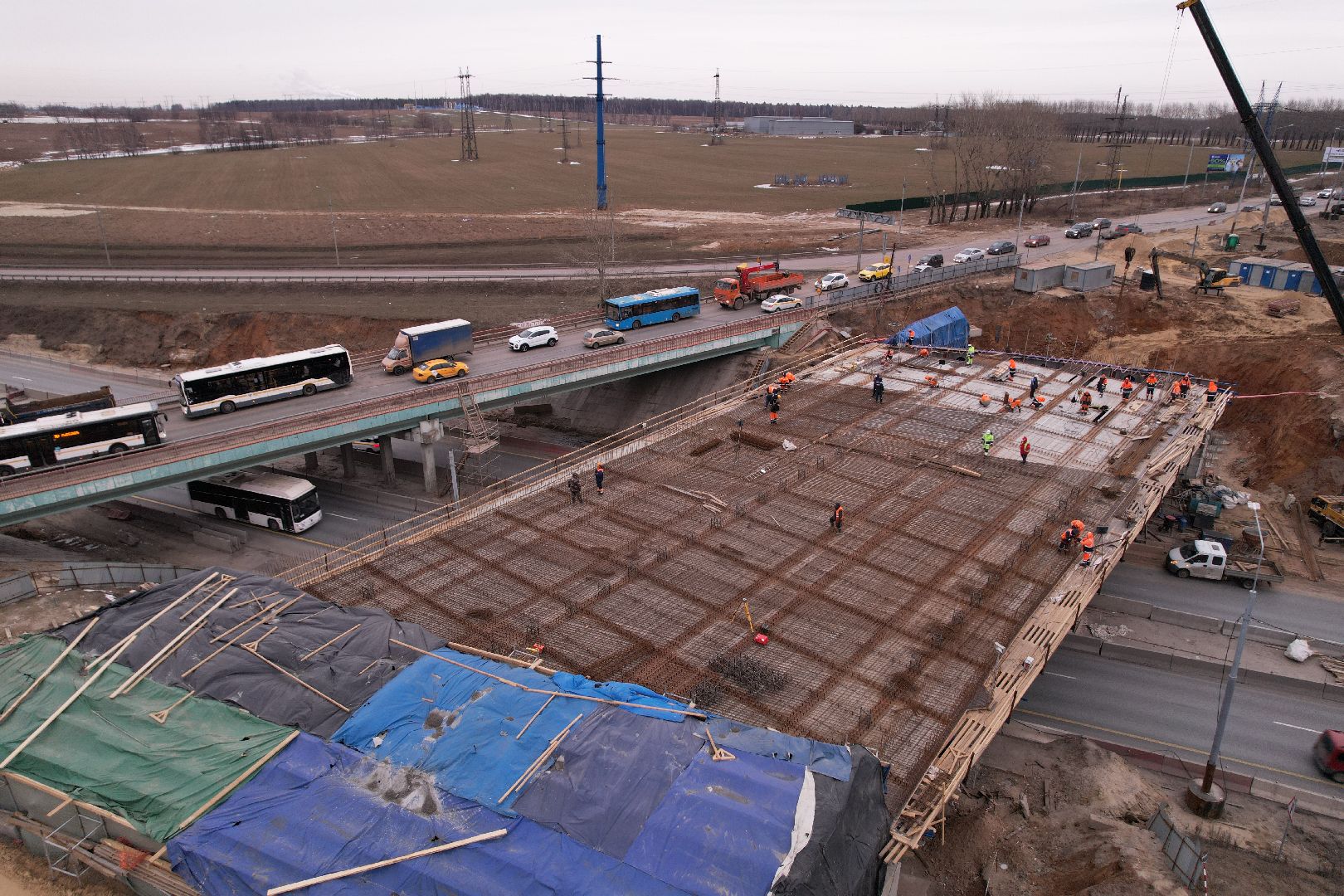 видео с коптера, дороги, ленинский го, путепровод, каширское шоссе,