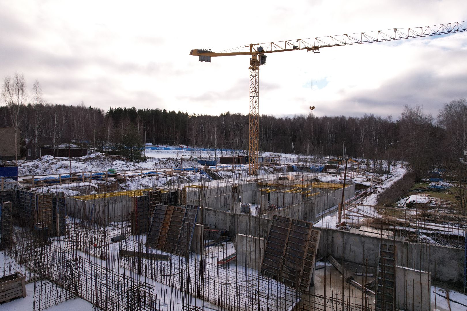 видео с коптера, школа, дмитров,