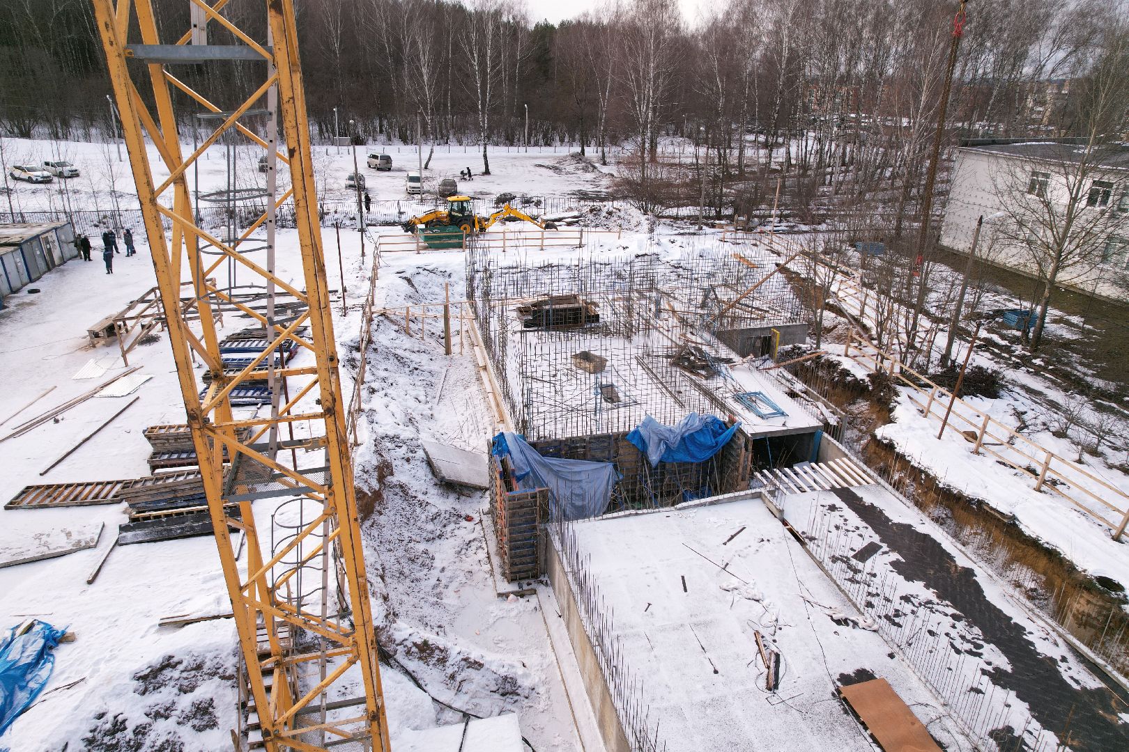 видео с коптера, школа, дмитров,