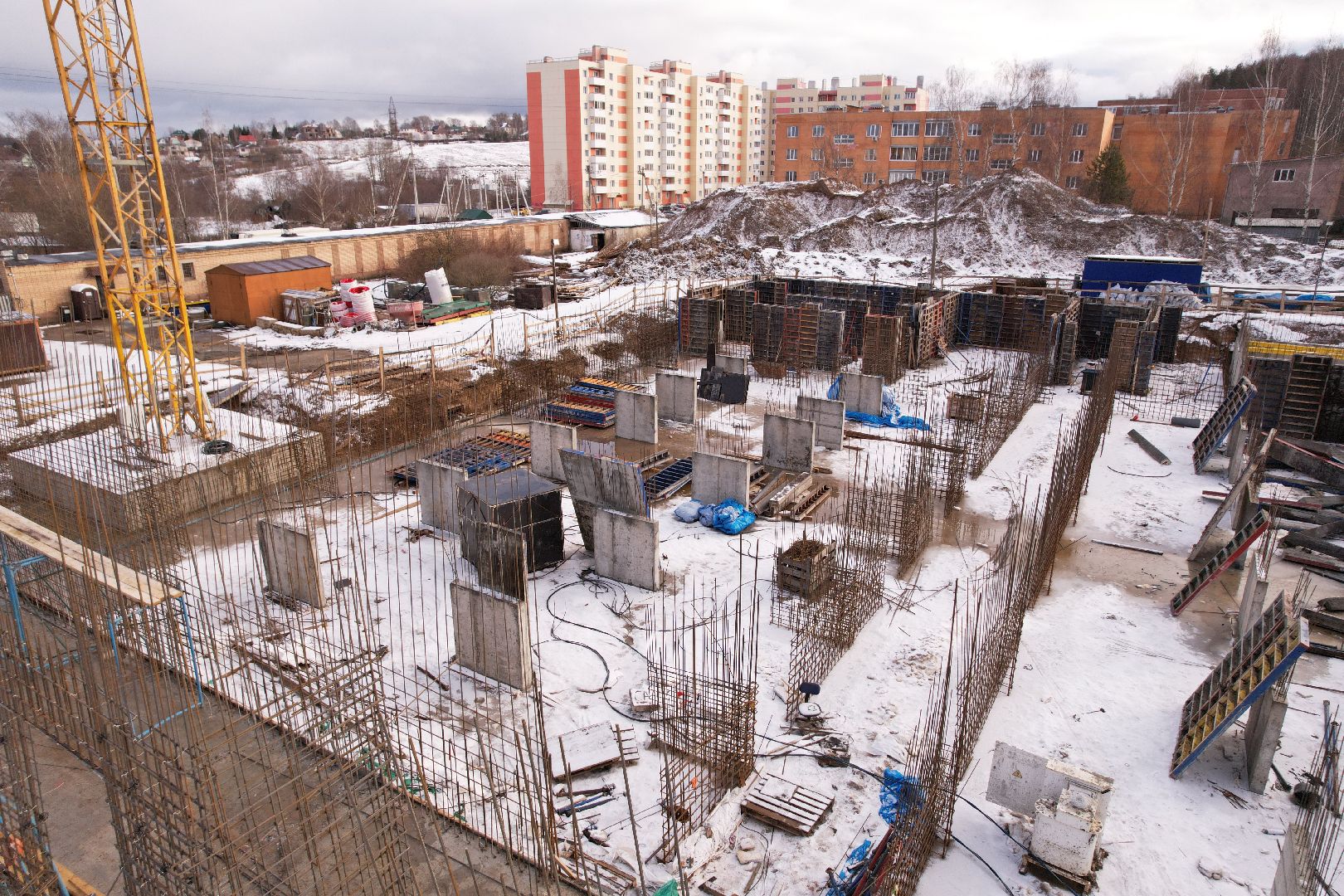 видео с коптера, школа, дмитров,