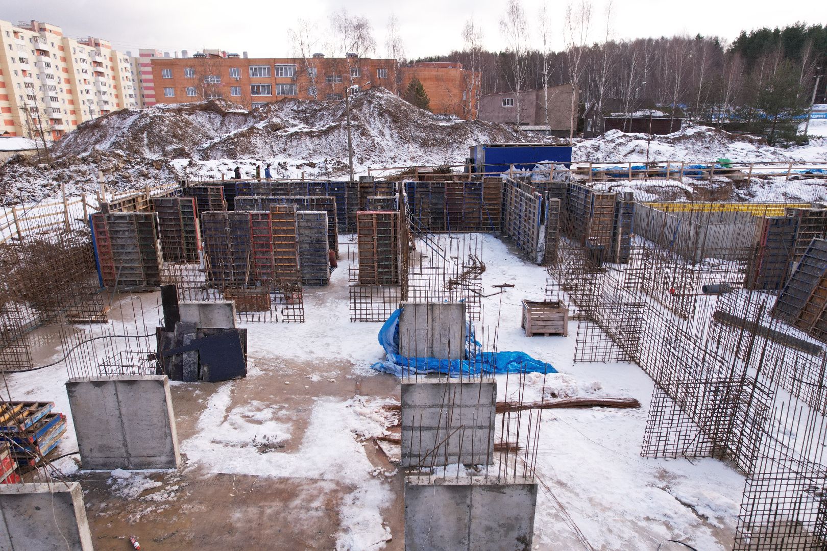 видео с коптера, школа, дмитров,