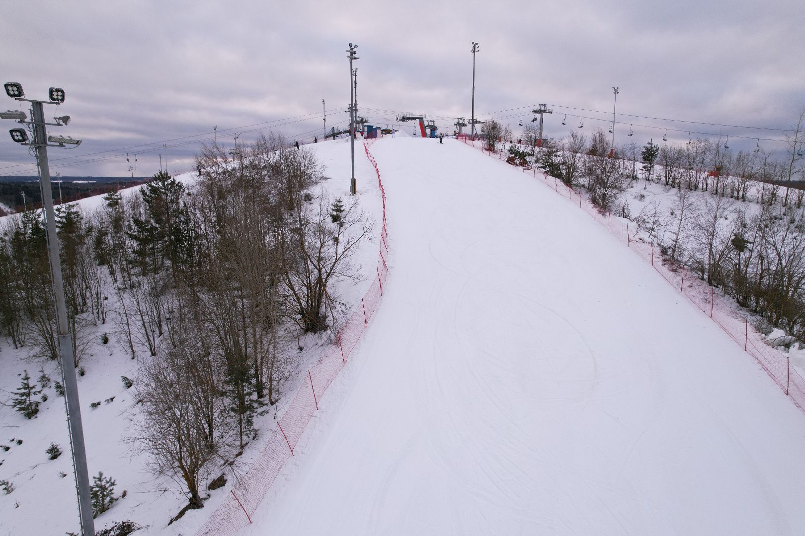 видео с коптера, горнолыжный спорт, дмитров,