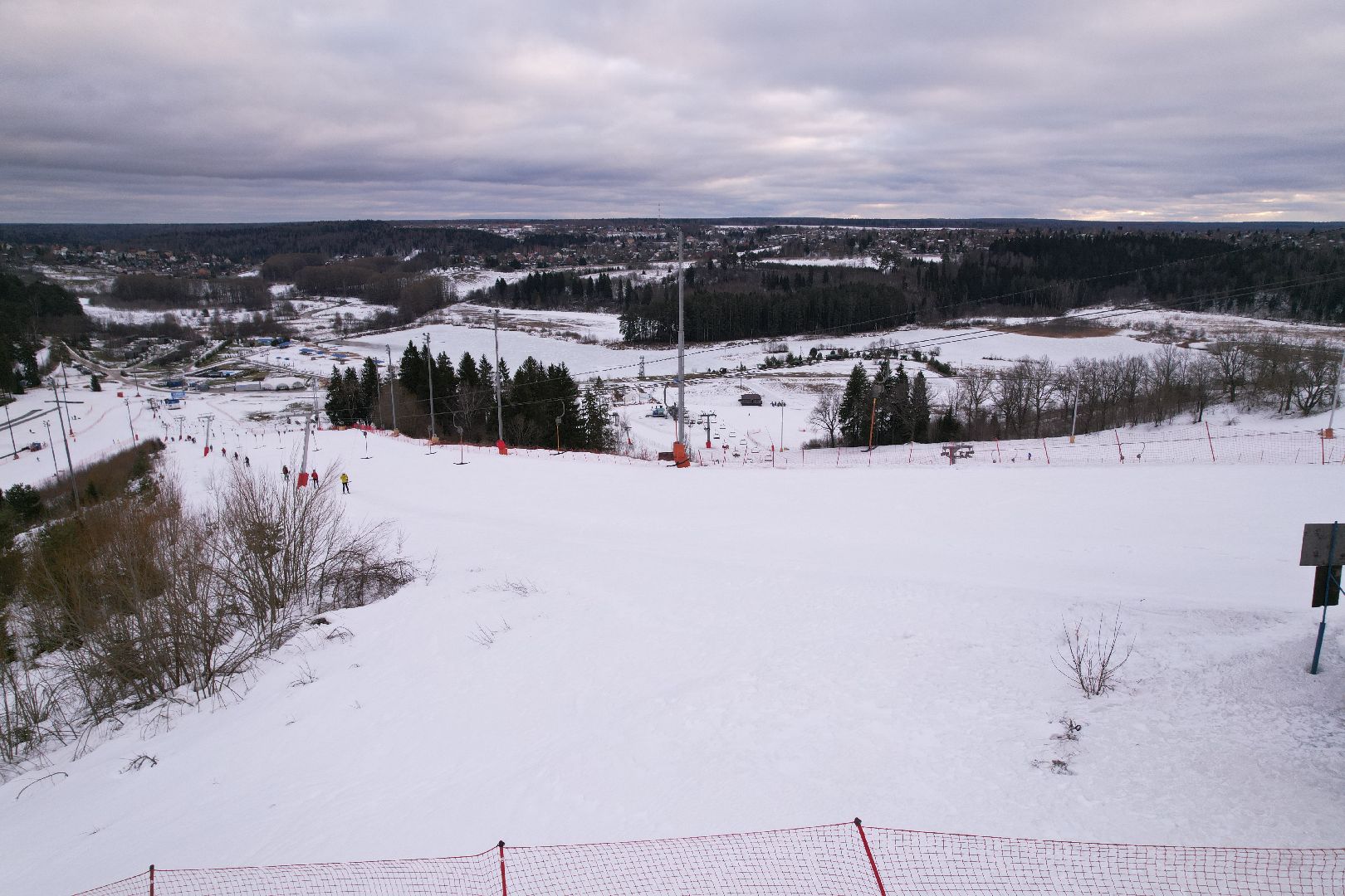 видео с коптера, горнолыжный спорт, дмитров,