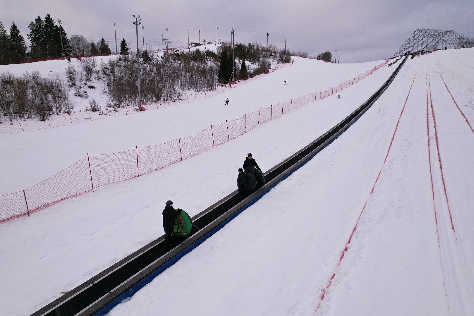 видео с коптера, горнолыжный спорт, дмитров,
