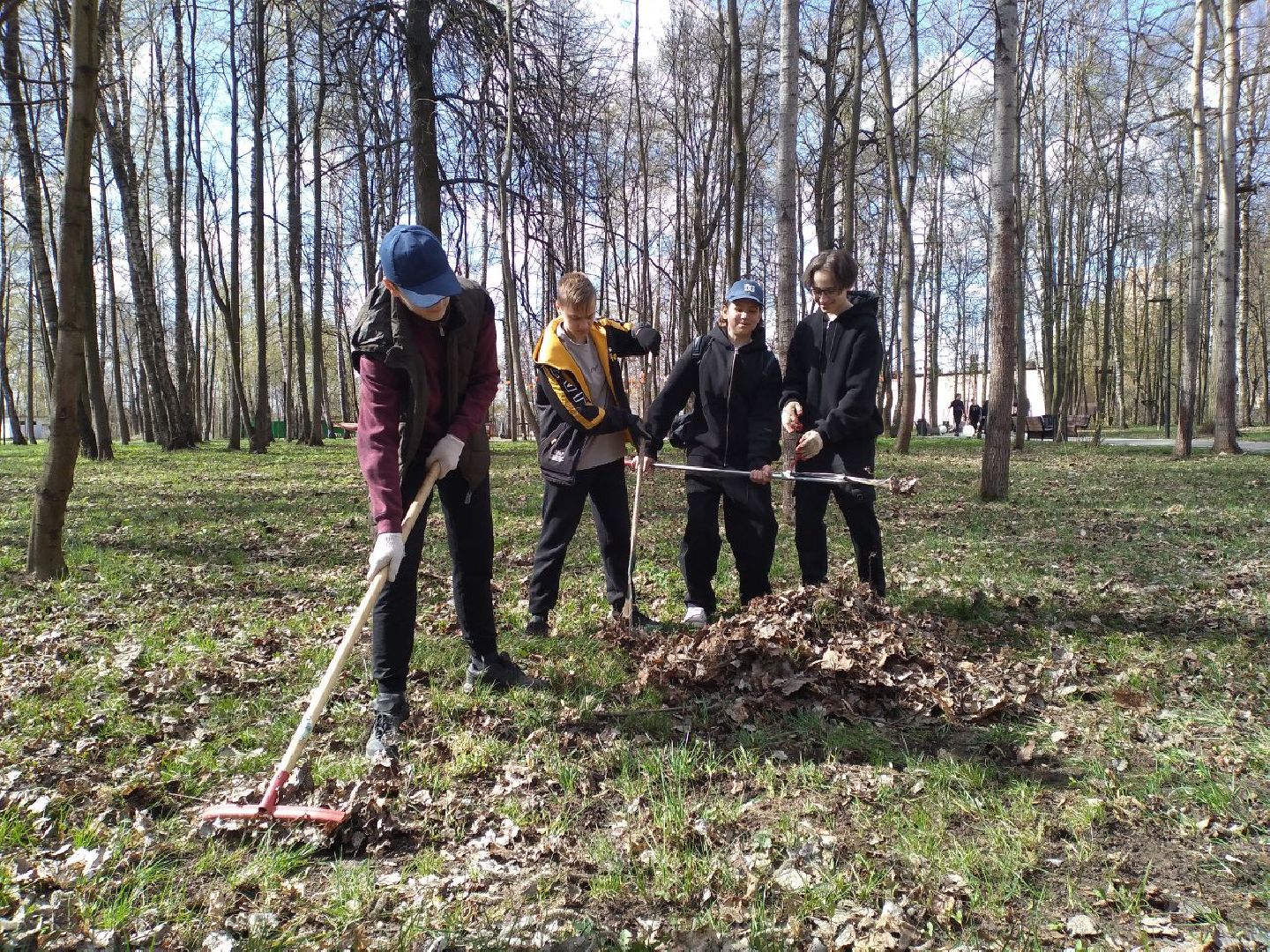 субботник, парк, дети, Лосино-Петровский