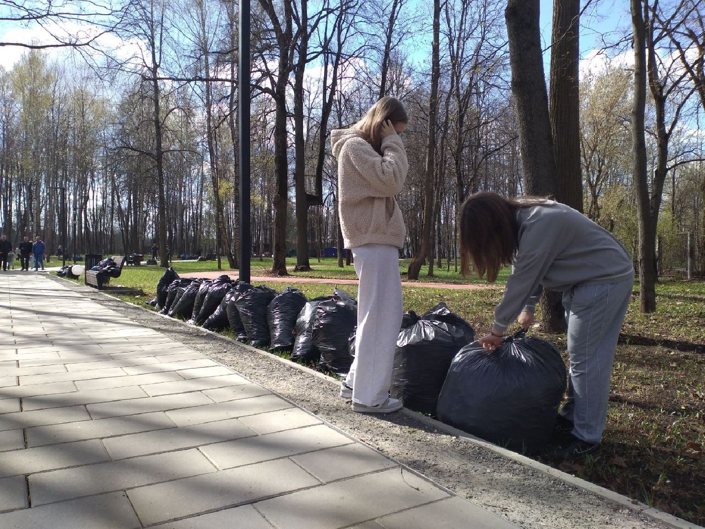 субботник, парк, дети, Лосино-Петровский