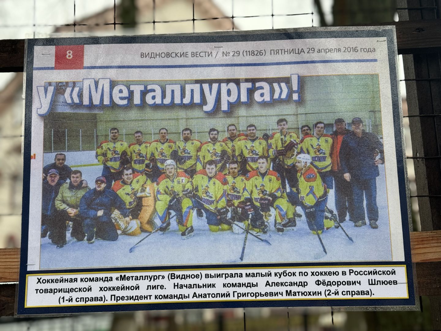 Хоккей, Фотовыставка, сквер юность,Видное,