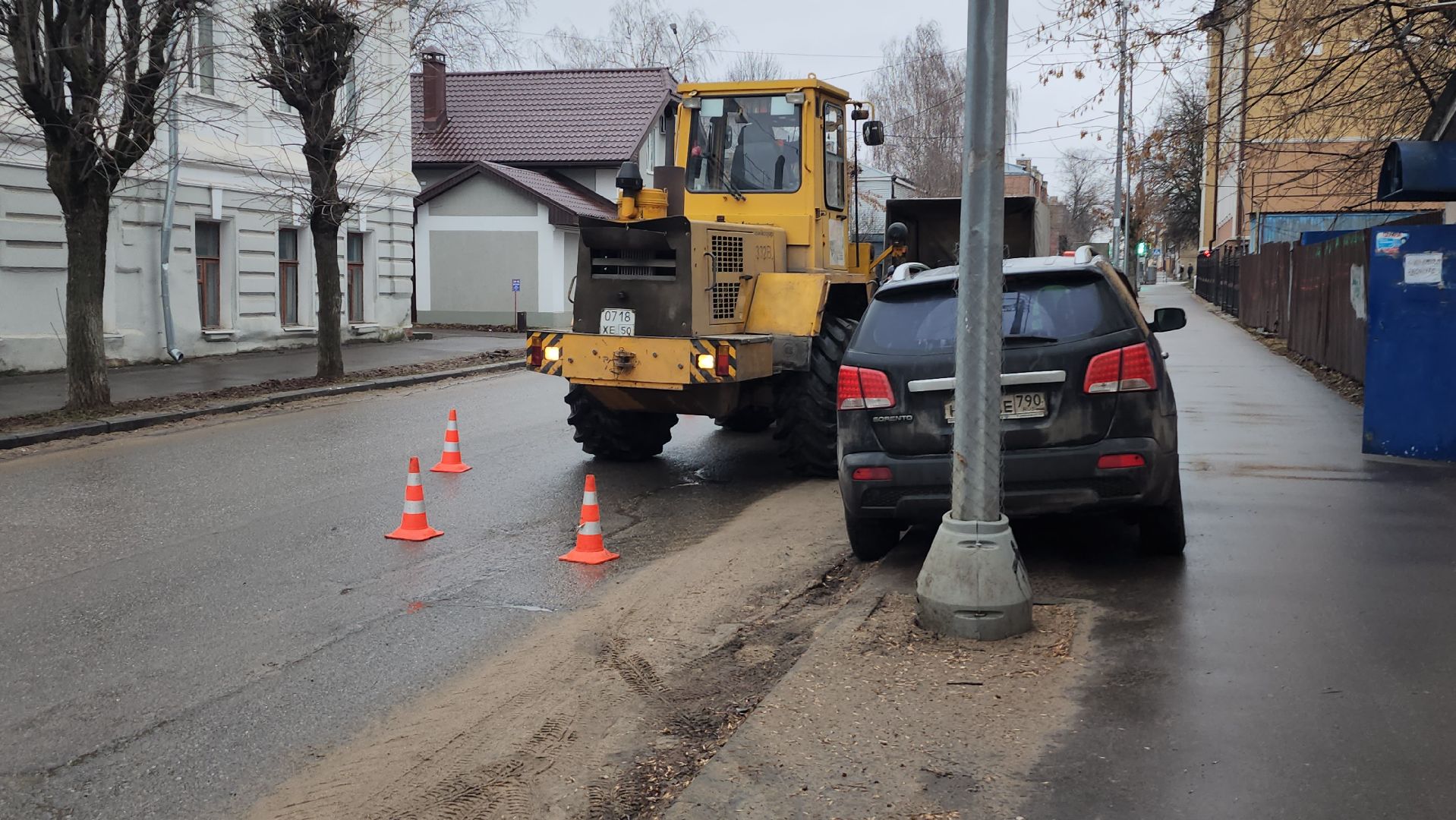 серпухов, улица чехова, ямочный ремонт дорог, комбинат благоустройства, новый асфальт,