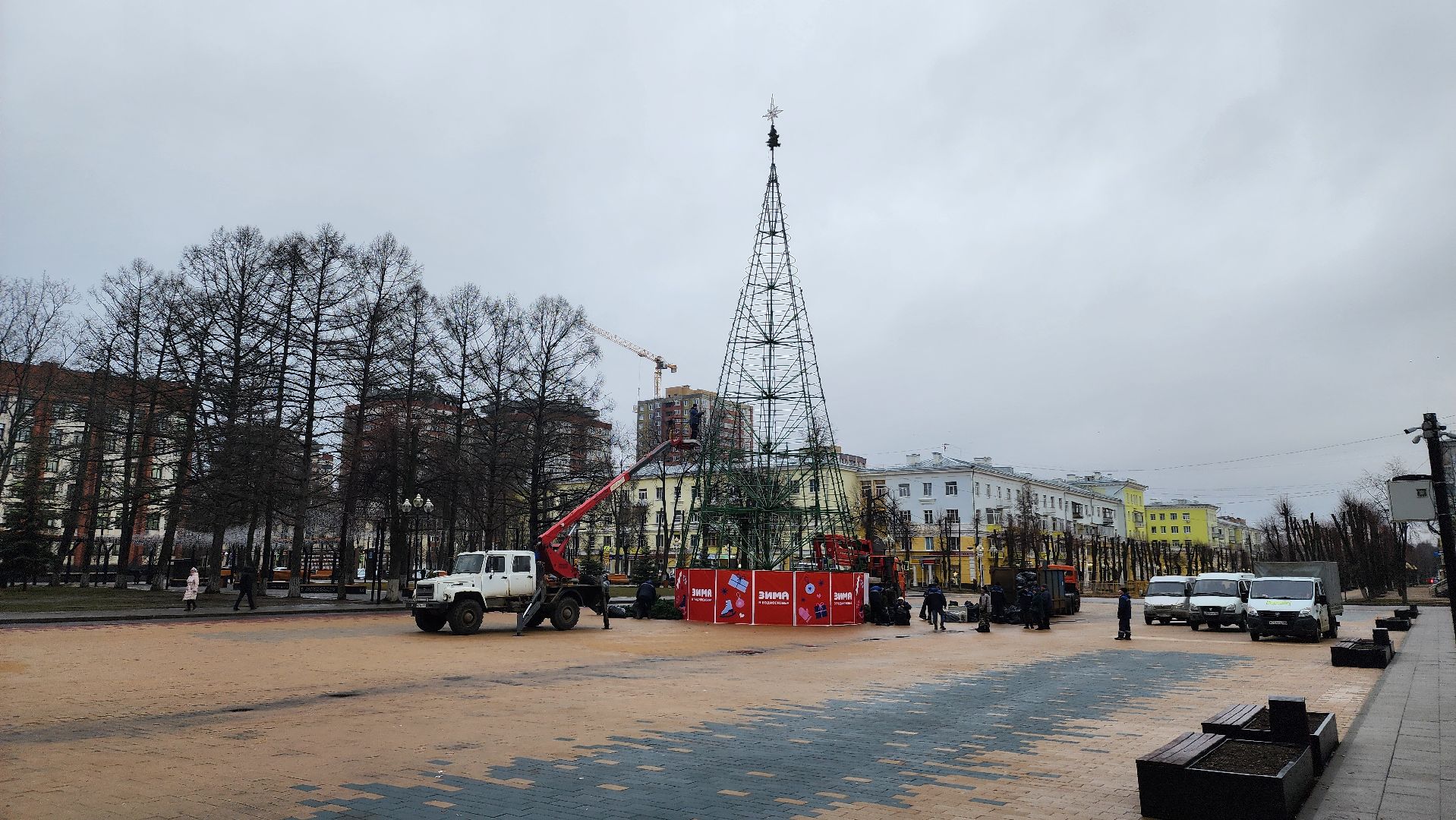 ступино, зима в подмомсковье, ёлка, вертикалки,