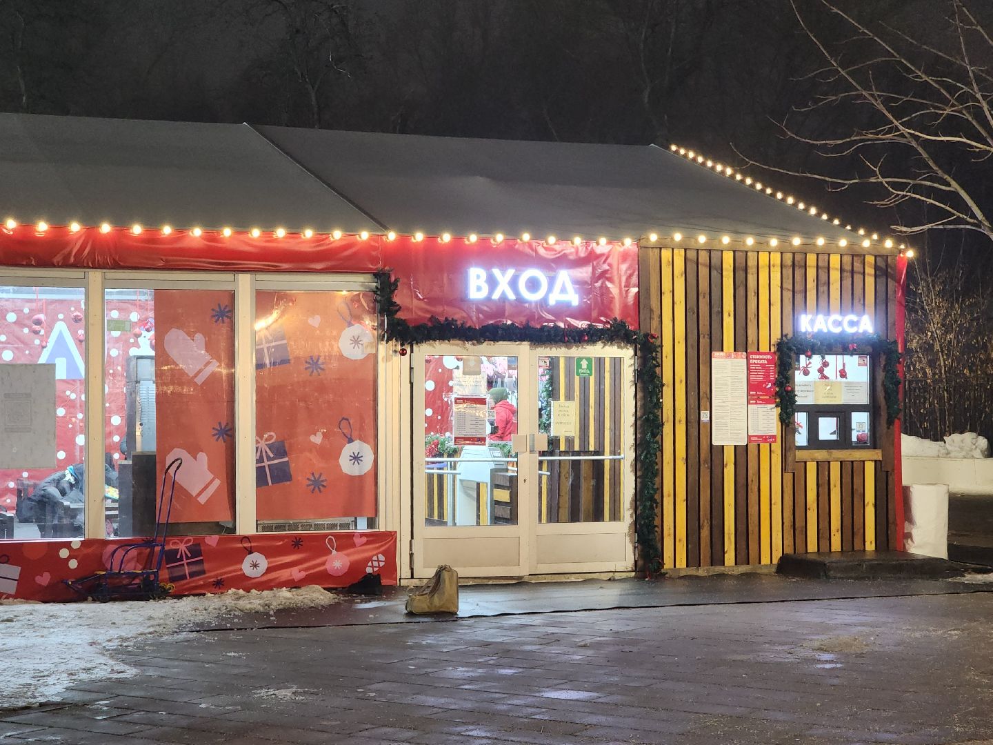 Каток, Парк, Новый год,