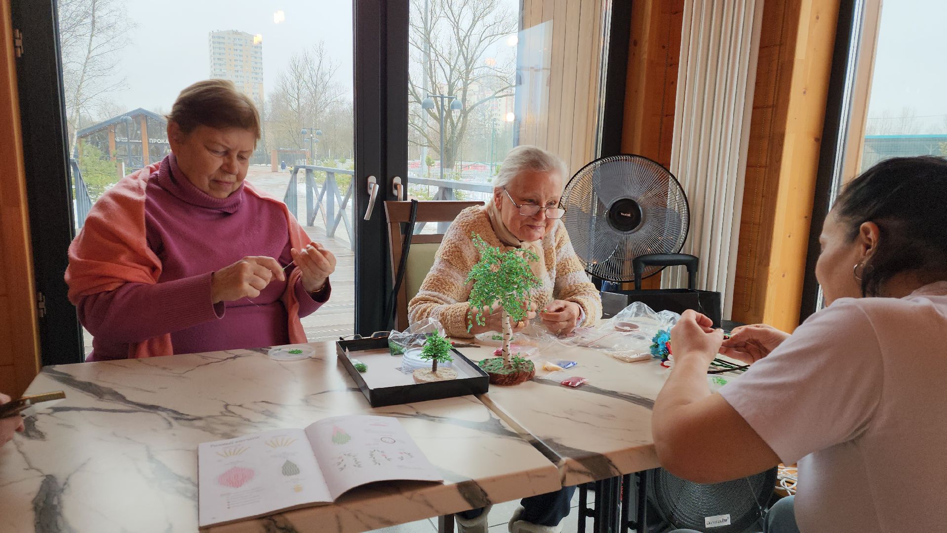 Досуг для пенсионеров, бисероплетение, Бисер, Лесопарк, Лобня, вертикалки,