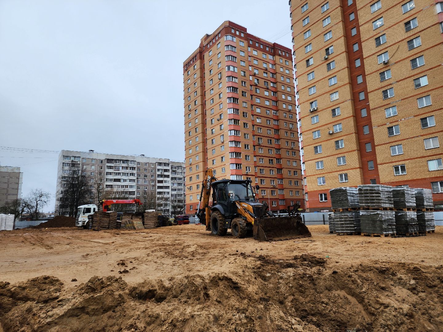 Чехов, строительство, фасадные работы, строительная готовность объекта, вертикалки,