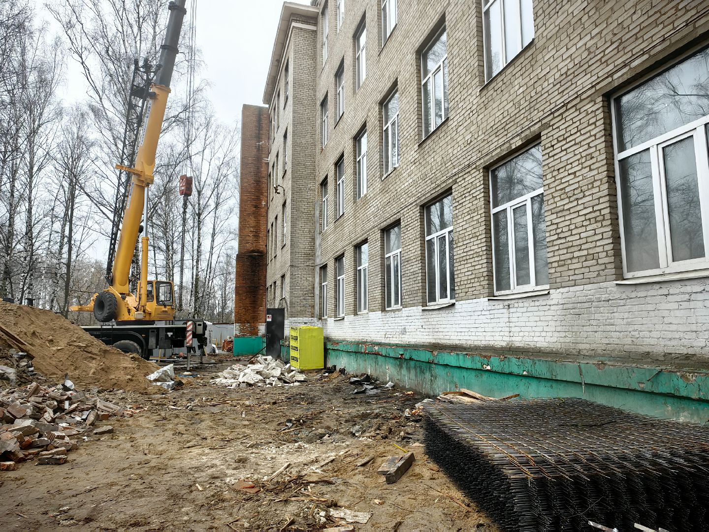 ремонт, лицей, стяжка пола, фасад, здание, вертикалки,