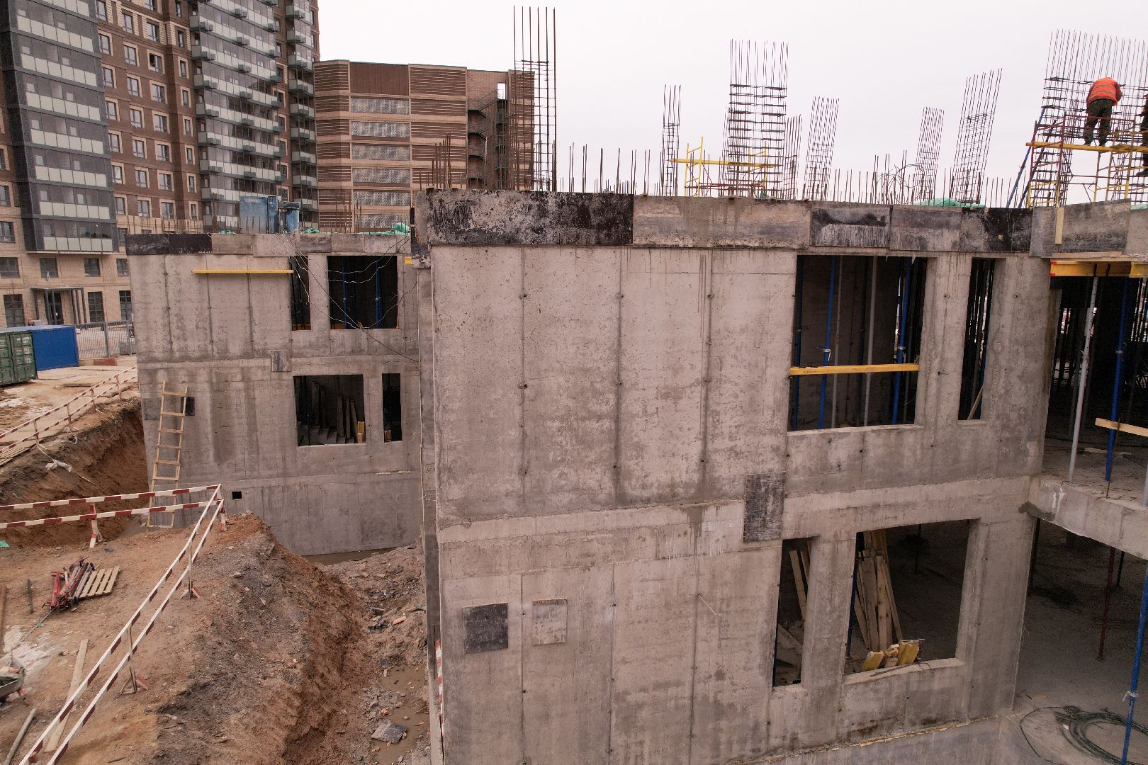 видео с коптера, одинцово, детский сад,