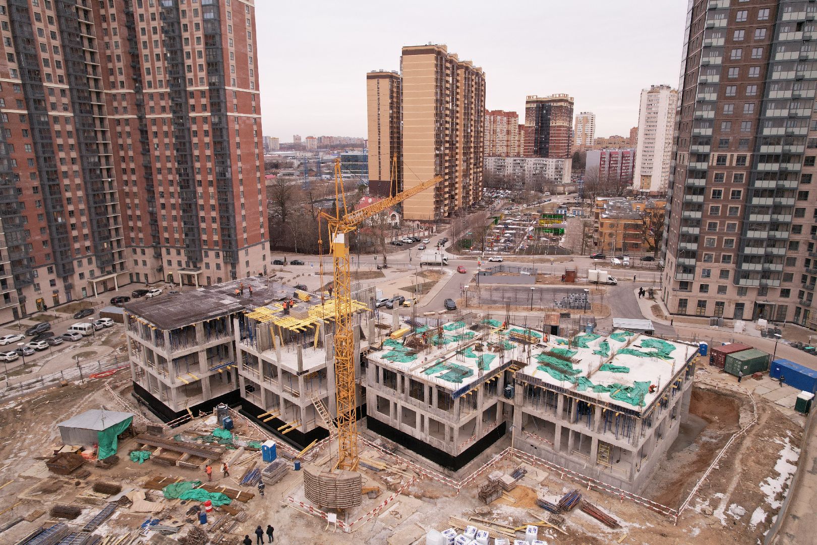 видео с коптера, одинцово, детский сад,