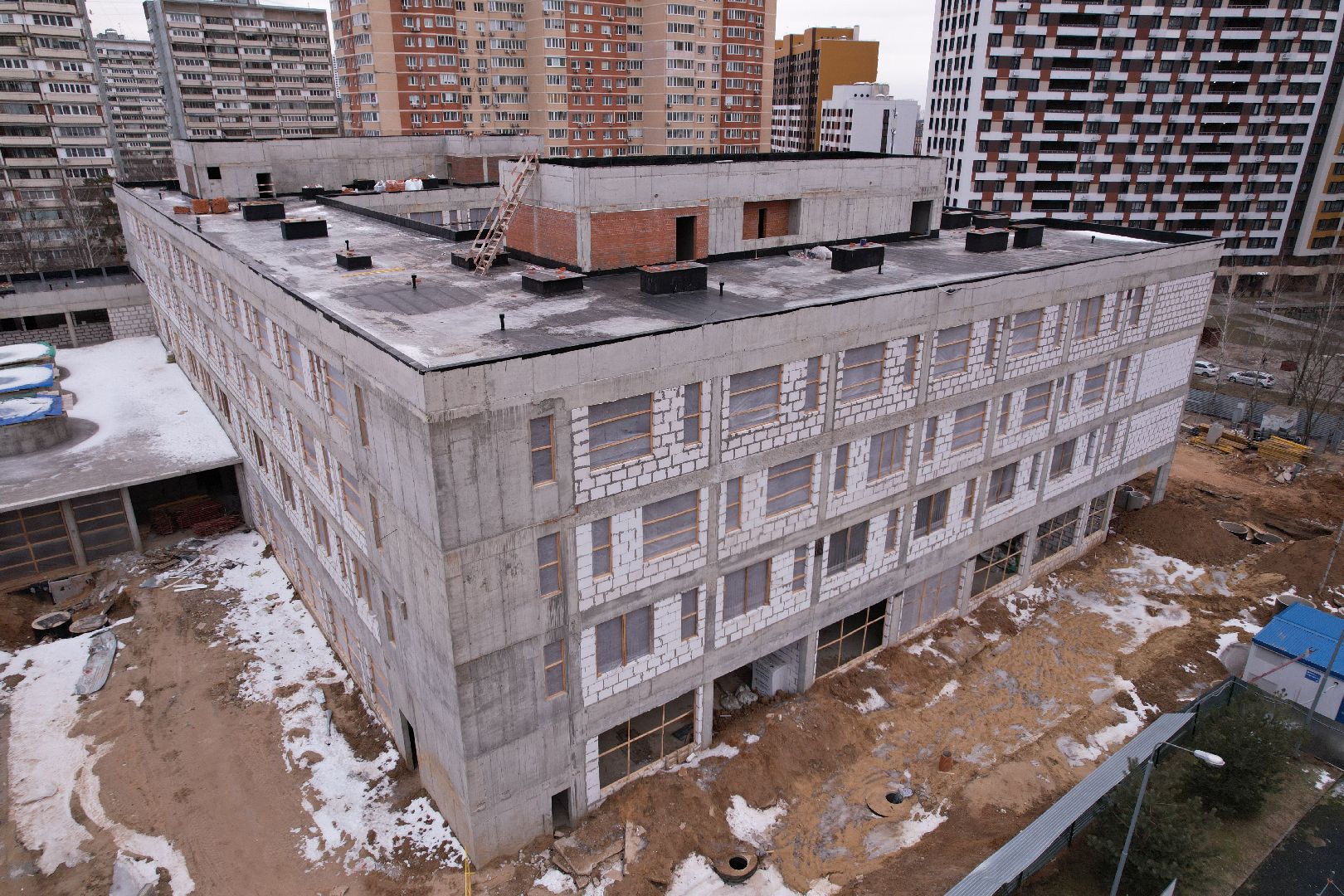 видео с коптера, одинцово, лицей,