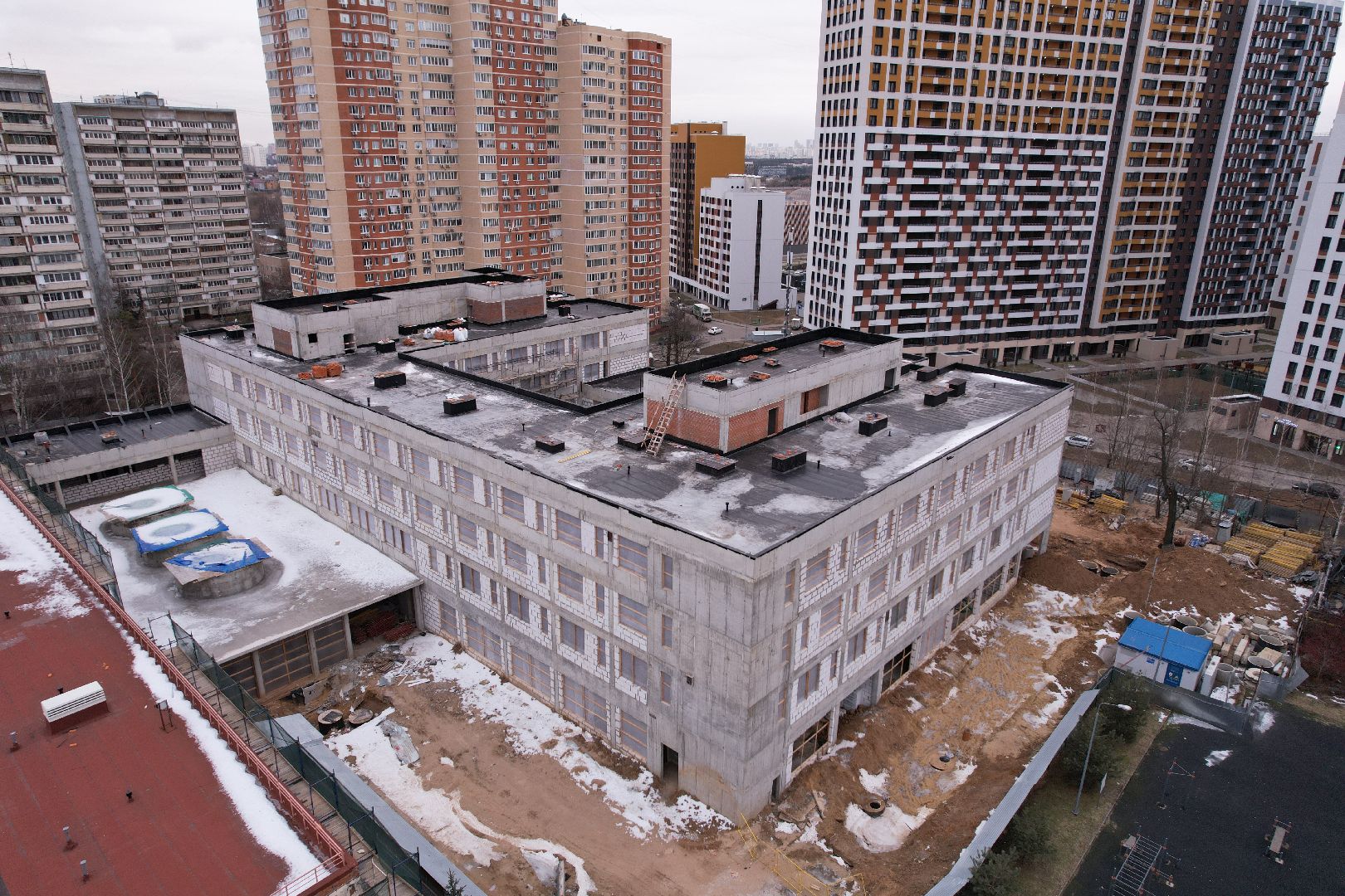 видео с коптера, одинцово, лицей,