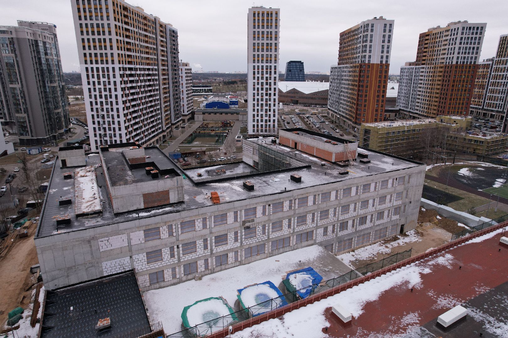 видео с коптера, одинцово, лицей,