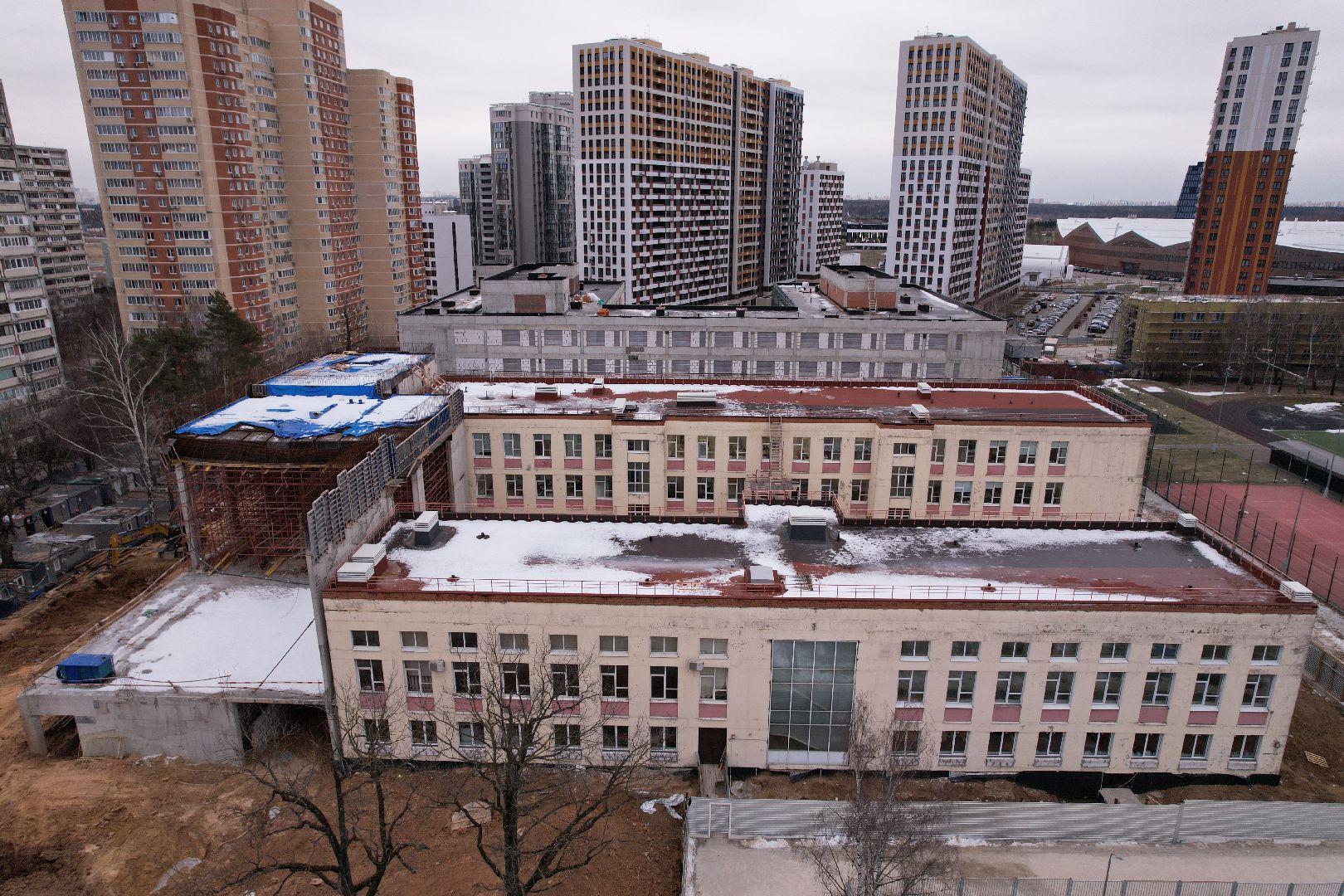 видео с коптера, одинцово, лицей,