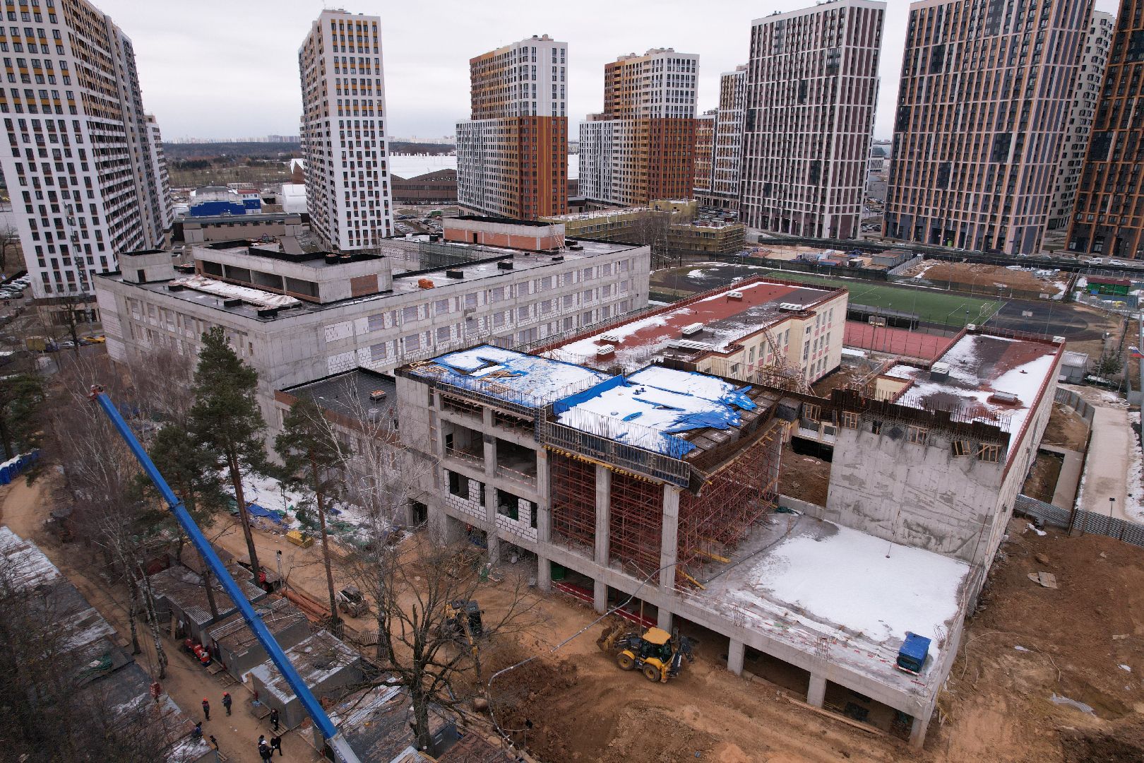 видео с коптера, одинцово, лицей,