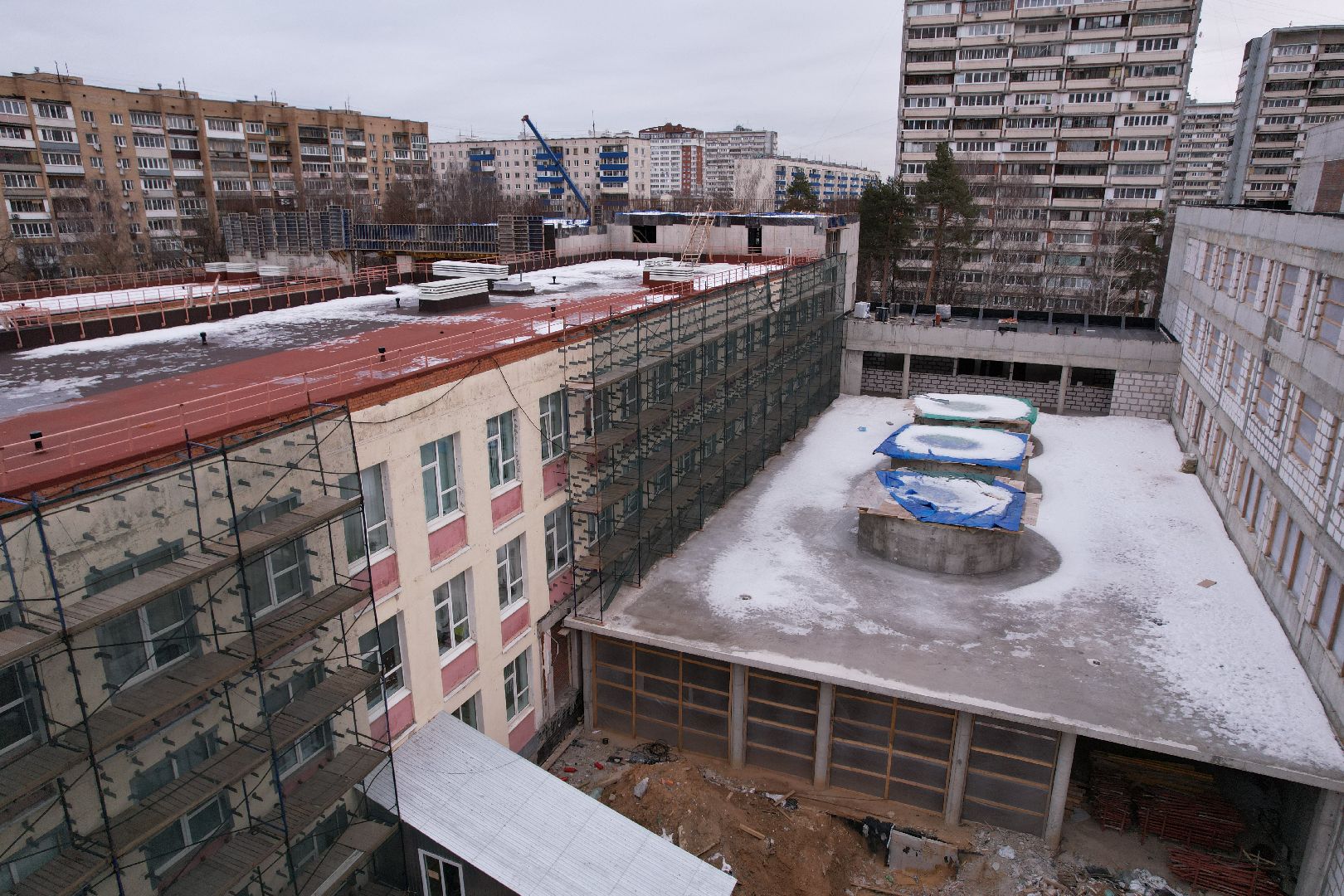 видео с коптера, одинцово, лицей,