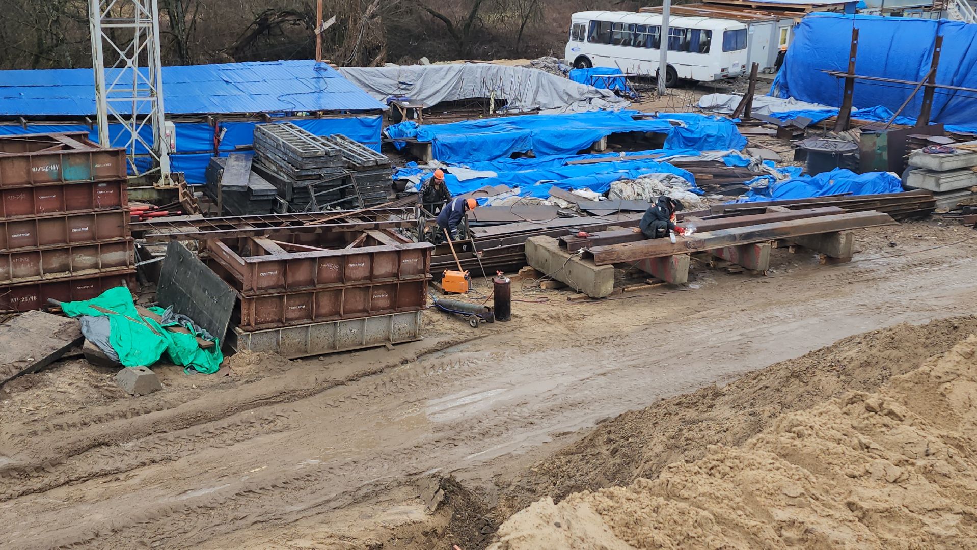 серпухов, мост через нару, река Нара, строительство моста, федеральная трасса А108,