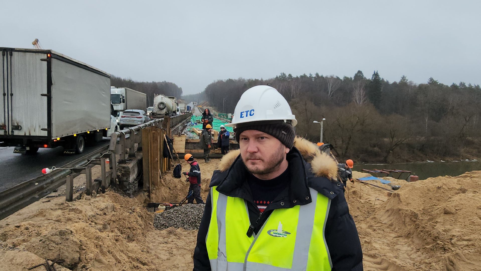 серпухов, мост через нару, река Нара, строительство моста, федеральная трасса А108,