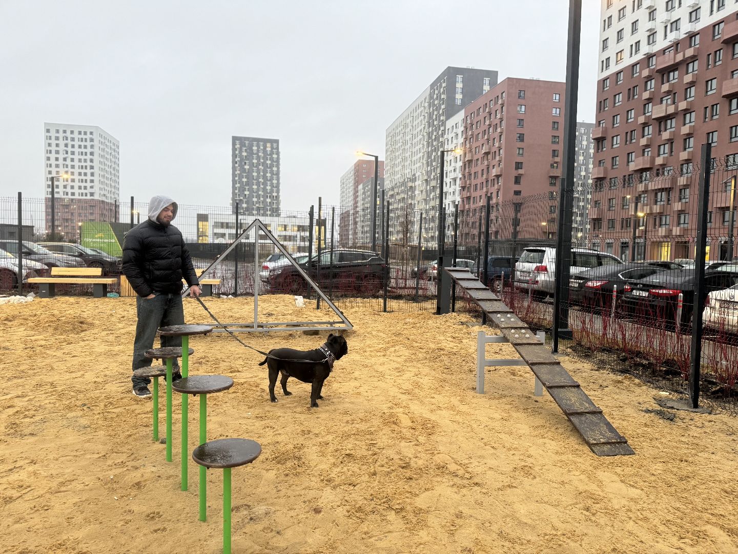 площадка для выгула собак, жк горки парк, кинологическая площадка, вертикалки,